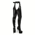 Damen Plateau Stiletto Overknee Stiefel – Elegante High Heel Langschaft-Boots